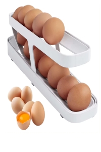 Otomatik 2 Katlı Buzdolabı Yumurta Organizeri - Yumurta Saklama Kabı - 14 Yumurta Kapasiteli