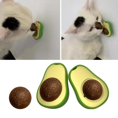 Avokado Dönen Kedi Nanesi Cat Oyun Topu Doğal Kedi Oyuncağı