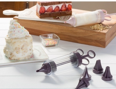  Krema Pompası Seti -Pasta Kek Süsleme Krema Şekillendirme Aparatı Seti