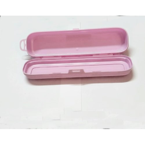 Pembe Multi Renkli Kapaklı Kalemlik Kutusu -Çanta İçi Saklama - Diş Fırçası - Makyaj Fırçası Kutu