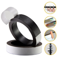 1 Metre Yapışkanlı Şerit Mıknatıs Çok Amaçlı Manyetik  Magnet  