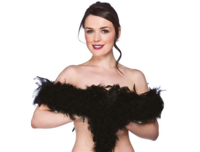 2 Metre Boa Tüy Otriş - Siyah