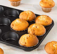 12 Bölmeli Metal Yapışmaz Muffin Kek Kalıbı 
