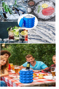 40 Gözlü Mini Silikon Buz Yapma Kovası Hazneli Buz kalıbı 