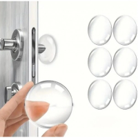 6lı Şeffaf Silikon Mobilya ve Kapı Durdurucu Darbe Pedi Yuvarlak 