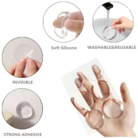 6lı Şeffaf Silikon Mobilya ve Kapı Durdurucu Darbe Pedi Yuvarlak 