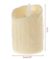 Alevli Led Mum Hareketli Alev Görünümlü Dekoratif Mum - 3lü Set