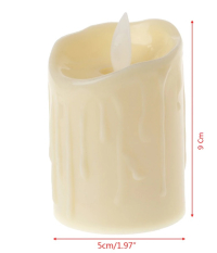 Alevli Led Mum Hareketli Alev Görünümlü Dekoratif Mum - 3lü Set