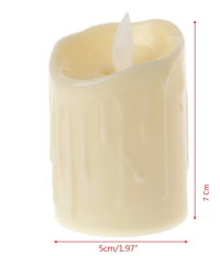 Alevli Led Mum Hareketli Alev Görünümlü Dekoratif Mum - 3lü Set