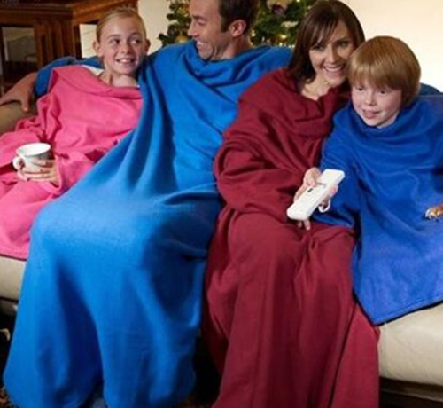 Giyilebilir Kollu Battaniye Kırmızı (Türk Malı)