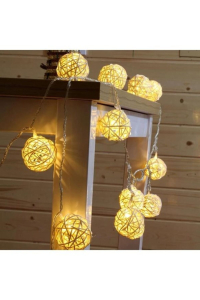 Hasır Toplar Led Işık 2 metre GÜN IŞIĞI Dekor Lambası 