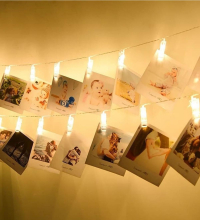Işıklı Mandallı Fotoğraf Albümü 20li