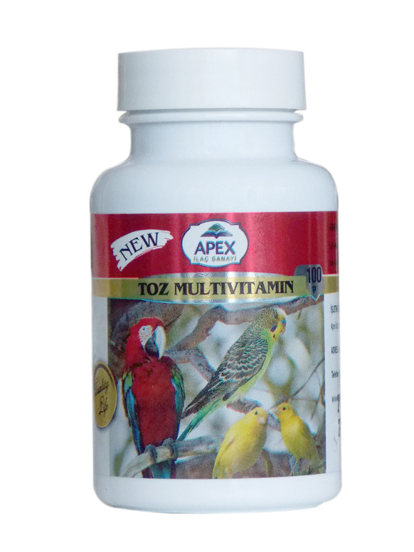 muhabbet kuslari icin toz multivitamin 100gr