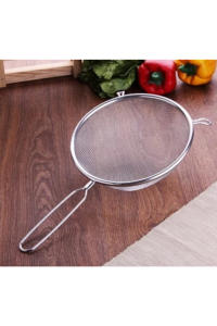 Metal Saplı Kalaylı Un - Süt - Şeker - Bakliyat Süzgeci 22 Cm 