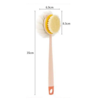 İki Taraflı Uzun Saplı Fırçalı Banyo Vücut Sırt Fırçası Banyo Lifi
