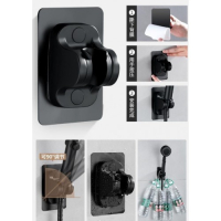 Kademeli Yapışkanlı Duş Başlığı Tutucu Ayarlı SİYAH Yeni