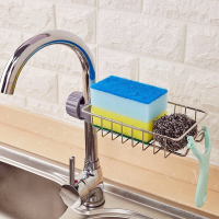 Tek Katlı  Metal Lavabo Rafı Organizer Musluğa Sabitlenir Askılı 