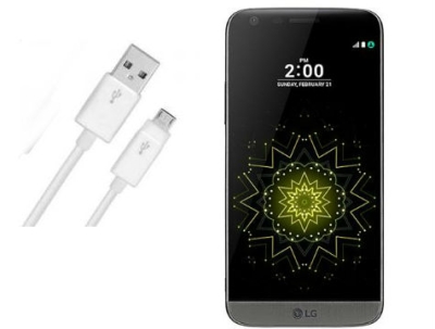LG G5 Şarj Data Kablosu Beyaz