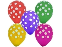 Puantiyeli Karışık Renkli Parti Balonu - 100 Adet
