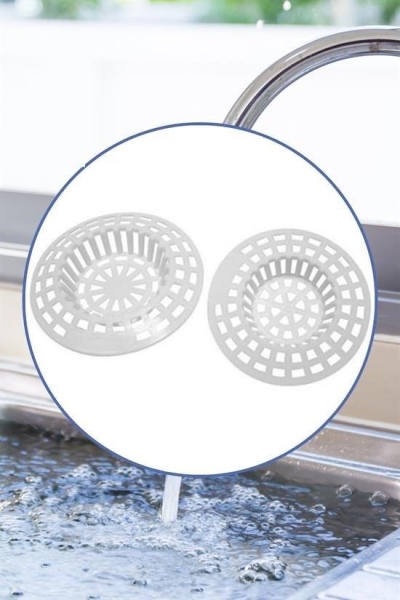 2 Li Plastik Mutfak - Banyo  Lavabo Filtresi Süzgeci 