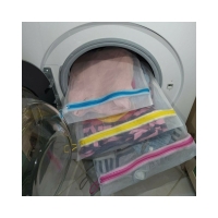 3'lü Çamaşır Yıkama Filesi Set Renkli Fermuarlı Pratik Çamaşır Yıkama Filesi Seti 3 Boy