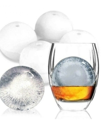 4 Bölmeli  Küre Buz Topu Kalıbı -  Yuvarlak Buz Topu