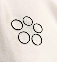 5 Li Set Siyah Kaplama Tel Eklem Yüzüğü Set 