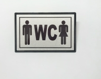 Büyük Boy Ortak WC Yönlendirme Tabelası 13 x 8 cm Bay-Bayan