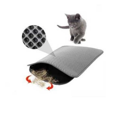 Elekli Kedi Tuvalet Önü Paspası - Gri