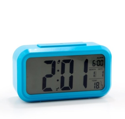 Işık Sensörlü Termometreli Alarmlı Dijital Masa Saati Higrometre