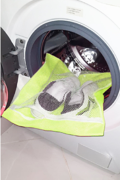 Sarı- Fermuarlı - Hassas Çamaşır Terlik Ayakkabı Yıkama Filesi Büyük Boy