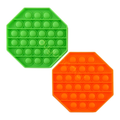 Sekizgen Tek Renk Pop Push İt Anti Stres Baloncukları Bubble Fidget 