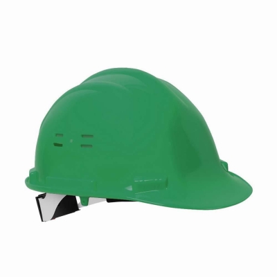 Yeşil Baret - Hava Delikli - Enseden Ayarlı Vidalı Güvenlik Bareti 