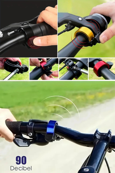 Bisiklet Zili Yüksek Sesli Alüminyum Alaşımlı Zil 90 Desibel Manuel Korna