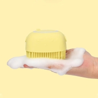 Çok Amaçlı Kese Fırça Şampuan-Deterjan Hazneli Silikon Duş -Pet- Mutfak Fırçası
