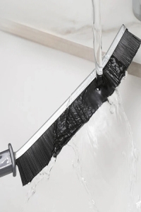 İnce Kıl Temizlik Fırçası Banyo Mutfak Pencere Oluk Klozet Kenarı Kavisli Detay Temizleme Fırçası