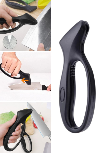 Kolay Tutulabilir Bıçak Bileme Aleti Saplı Çelik Manuel Bıçak Balta Makas Keskinleştirme Aparatı