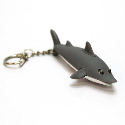 Sesli Işıklı Köpek Balığı Fenerli Mini Anahtarlık Çanta Süsü Hediyelik