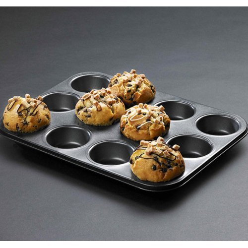 12 Bölmeli Metal Yapışmaz Muffin Kek Kalıbı 