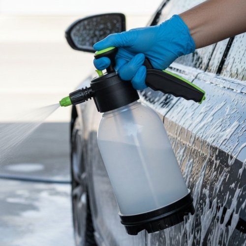 2 Başlıklı Oto Köpük, Su Püskürtme ve Bitki Bakım Sulama Aleti Oto Yıkama Spreyi 2 Litre