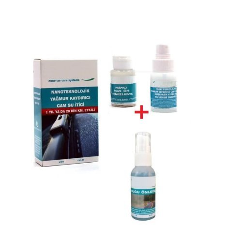2 Li Set Hidrofobik  Yağmur Kaydırıcı Cam Su İtici - Buğu Önleyici Sprey 