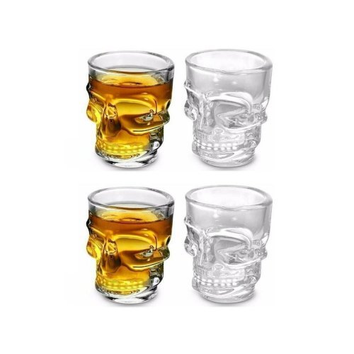 1 Adet Kuru Kafa Cam Shot Bardak -Likör Shot Bardağı -Crystal Head