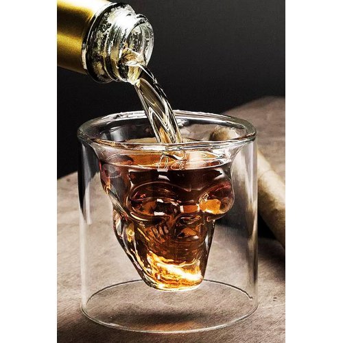 300 ml Kuru Kafa Cam Bardak -Likör Shot - İçecek  Bardağı -Crystal Head 