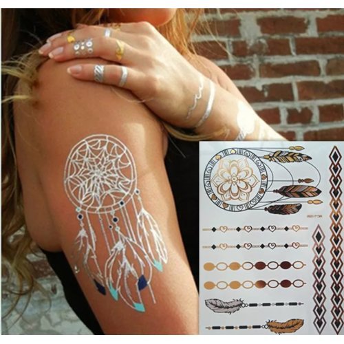 Metallic Tattoo - Metalik  Geçici Dövme Şablonu