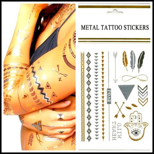 Metallic Tattoo - Metalik  Geçici Dövme Şablonu