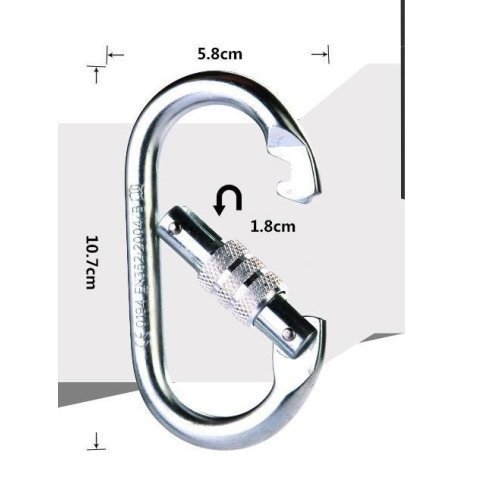 Otomatik Kilitli Oval Çelik Karabina CE Belgeli
