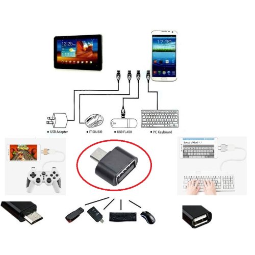 Usb to Micro USB ye Dönüştürücü - Klavye Mouse Joystick Telefona Bağlama 