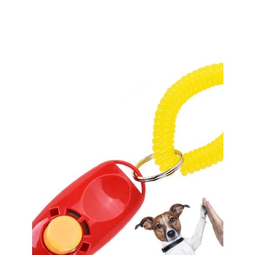 Akustik Clicker Köpek Ses Aparatı - Spiral Bileklikli Köpek Eğitim Aparatı 