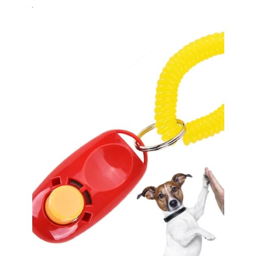 Akustik Clicker Köpek Ses Aparatı - Spiral Bileklikli Köpek Eğitim Aparatı 