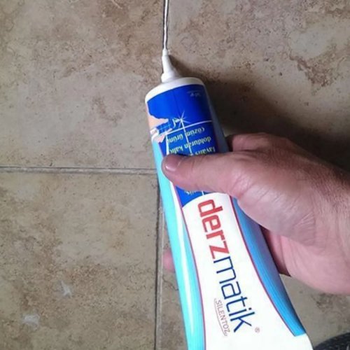 Gri Derz Dolgusu - 3 Adet Lavabo Küvet Fayans Derzi Kalemi 360gr Suya Dayanıklı Spatula Hediyeli